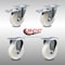Service Caster 4 Inch SS Nylon Wheel Swivel Top Plate Caster Lock Brake 2 Rigid SCC, 2PK SCC-SSTTL20S414-NYS-2-R-2 - alternate 1